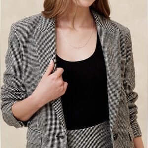 Banana Republic Wool-Blend Houndstooth Blazer-NWT